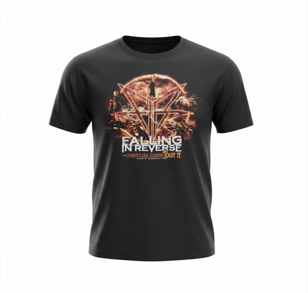 Falling In Reverse The Popular MonsTour II World Domination Graphic T-Shirt